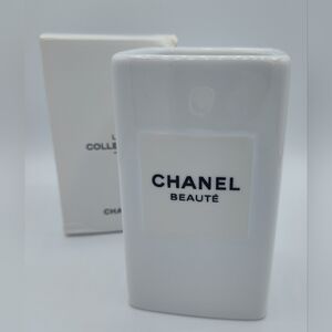 CHANEL Beauté White Ceramic Makeup Brush Holder NIB Vanity Organizer Authentic